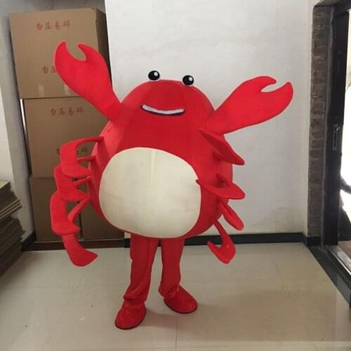 Make EVA Material Red Crab Mascot Costumes Unisex Cartoon Apparel Cosplay Custom Made Adult Size Fancy Dress Carnival Party