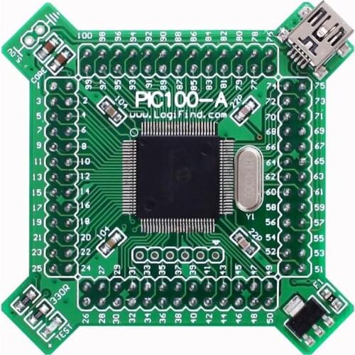 PIC microcontroller learning development board core board PIC100-A with dsPIC33FJ256GP710