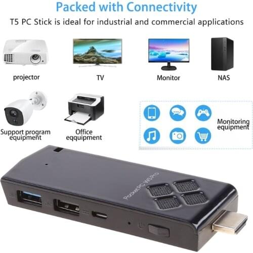 W5 Pro MINI PC Mini Computer Stick I-ntel A-tom Z8350 Quad Core 1.44GHz 2GB/32GB Windows 10 Pro TV Stick Win10 Computer PC 1XCB