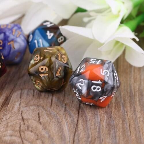 7pcs D20 Polyhedral Muti-sided Dice Numbers Dials Table Board Role Playing Game XXUF