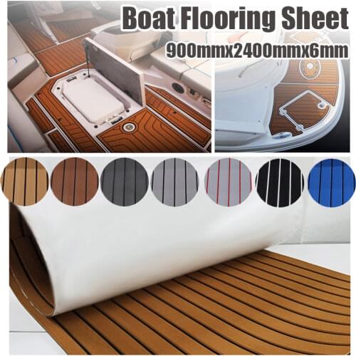 900x2400x5mm EVA Foam Faux Teak Decking Sheet Non Skid Self Adhesive Boat Deck Anti-fatigue Mat Yacht Flooring Pad