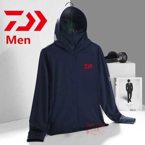 Daiwa Clothes Fishing Shirt Jacket Outdoor Quick Dry Sports Clothing Sun Protection Face Neck Anti-uv Breathable Fishing Hooded
