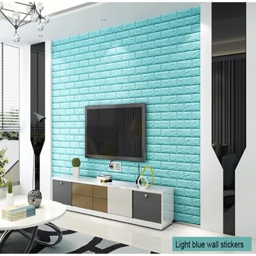 PE Form 3D Wall Stickers Living Room Brick Pattern Wall Paper Stickie Kids Bedroom Home Decoration Self Adhesive Wallpaper