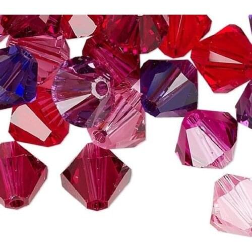 STENYA 4mm Semi Precious Blue Crystal Beads Bicone Shape Stone Jewelry Findings Earrings Glass Charms Diy Accessories Wholesale