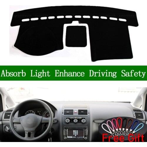 For Volkswagen touran 2004 2005-2016 Dashboard Cover Sun Shade Non-slip Dash Mat Pad Carpet Car Stickers Interior Accessories