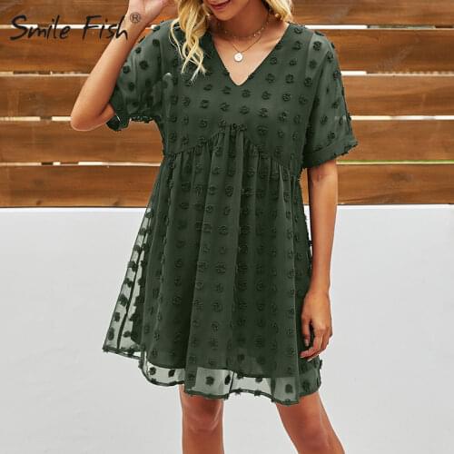 SMILE FISH Summer Chiffon Dresses