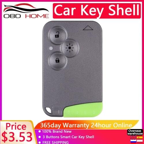 Super 3 Buttons Smart Car Key Card Remote Car Key Shell Free Shipping Cover Replacement FOB for Renault Laguna with blade