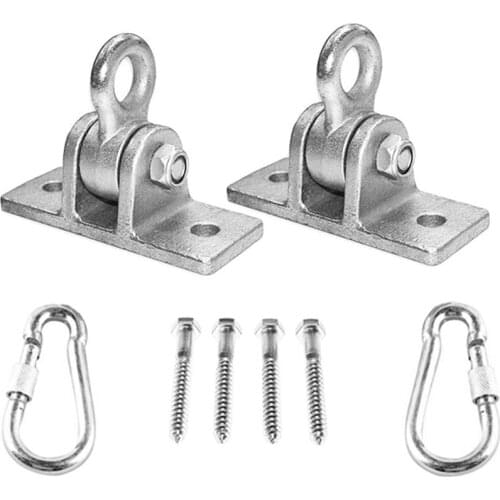 Stainless steel heavy-duty swing fixed hook hanger for yoga hammock degree rotating swing indoor and outdoor locking spring hook