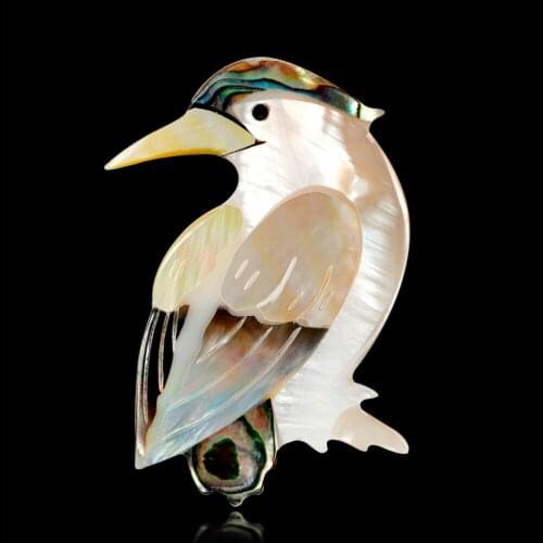 Vintage Bird Pattern Brooch for Women Simple Shell Series Ladies Animal Brooch Clothing Accessories All-match Fashion Trend