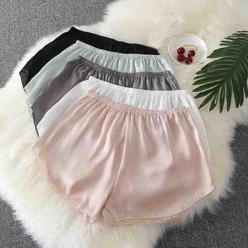 Pearl Diary Women Boyshort Undies Plain Satin Comfy Soft Safety Shorts Summer Smooth Satin Undies Under Skirt Women Underwear
