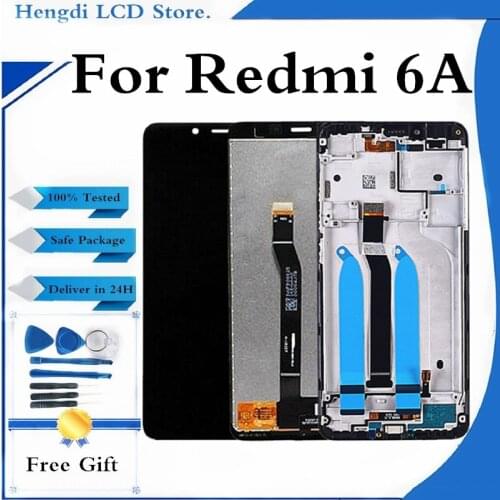 Original For Xiaomi Redmi 6A LCD Display Touch Screen Digitizer With Frame For Redmi 6 Redmi6 Display
