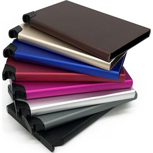 ZOVYVOL 2020 Thin ID HoldersMetal Box Fashion Card Wallet for Men and Women RFID Blocking High Quality Business Card Holder