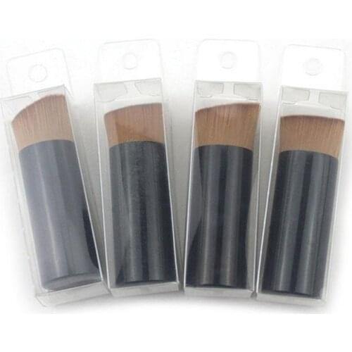 1pc Mini Oblique Head Liquid Buffer Brush Soft Portable Foundation Makeup Brush Face Powder Brush Cosmetic Tool For Makeup