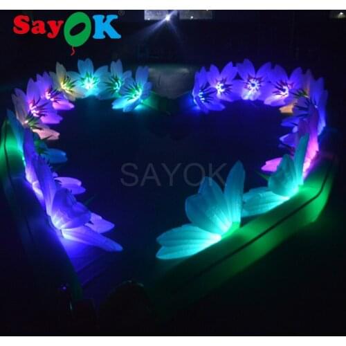 10m x 2/lot Inflatable Flower Chain & 3.1m*1.2m H Inflatable LOVE Letter for Wedding Party Decorations