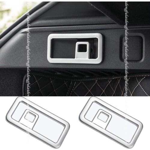 2pcs For Jaguar F-PACE 2016-2020 ABS Matte Interior Car Trunk Hook Handle Trim Cover Car Accessories