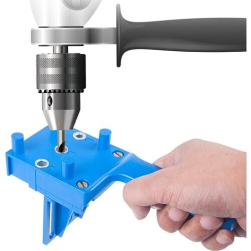 Woodworking Doweling Jig 6 8 10mm Pocket Hole Jig Handheld Puncher Drill Set Drill Drilling Carpentry Guide Locator Tool