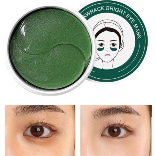60pcs Seaweed Crystal Eye Mask Hydrating Locking Water Anti-Wrinkle Gel Patches Dark Circles Remover Eye Bag Gel Eyes Care