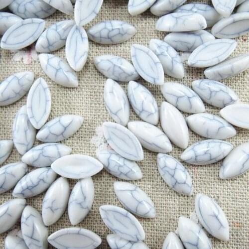 7*14mm 100pcs White Half Flat Back Cabochons Beads Diy Jewelry Decoration Craft Scrapbooking Accessories HA-10