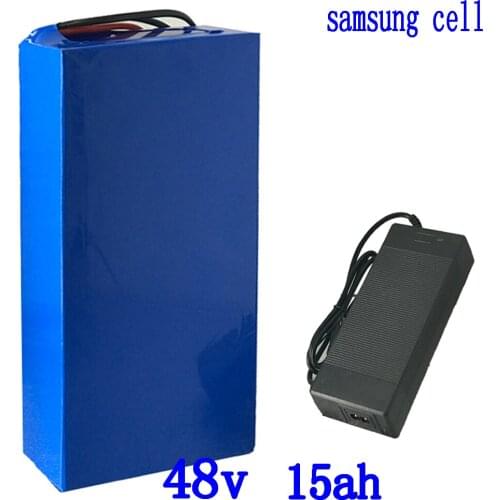 48V 1000W battery pack 48v 15ah lithium battery use samsung cell 48V 15AH electric bike battery with 54.6V 2A charger duty free