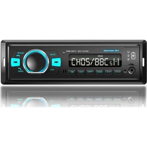 DR-9 1 Din Car Stereo Radio DAB+ Autoradio Bluetooth DAB/DAB+/FM Receiver Car Digital Radio System USB TF Card MP3 Player