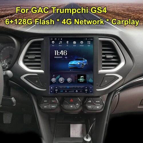 Tesla Screen Navigation CARPLAY Stereo For GAC Trumpchi GS4 2014 2017 Android 10 GPS Car Radio Multimedia Player Autoradio 2 Din