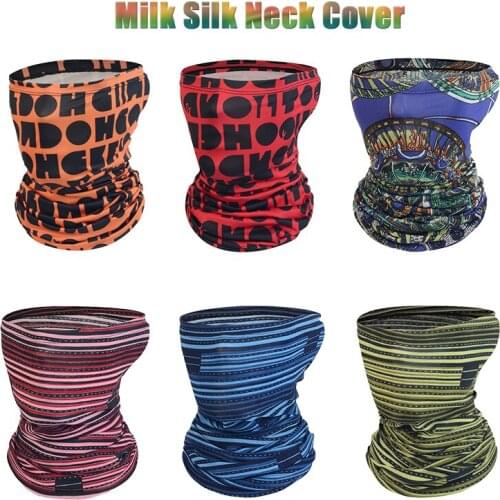Outdoor Sport Milk Fiber Bandana Tube Scarf Cycling Hiking Riding Bicycle Ski Neck Gaiter Bike Scarf Face Cover Headband Men