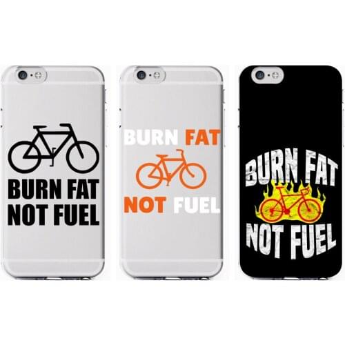 Burn Fat Not Fuel Phone Case Fashion Soft Silicone Transparent Clear cover for iphone 11 Pro MAX 6 6s 7 8plus 5s 5 X XS XR XSMax