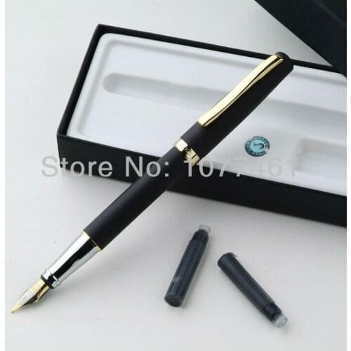 Duke Black and Gold clip Fountain Pen M Nib Brand New With original Gift Box D1031