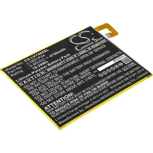 CS 4750mAh / 18.29Wh battery for Lenovo Tab4 8, Tab4 8 Plus, TB-8504N, TB-8504X, TB-8704X L16D1P34