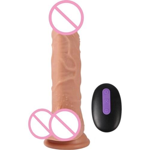 Remote Telescopic Rotary Wireless Vibrator Realistic Vibrator Adult Sex Toys Female Big Penis Female Masturbation Vagina Anal