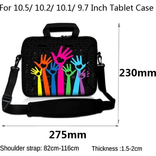 For iPad Pro 10.5"/ iPad Pro 9.7"/ iPad 9.7 2017 2018/ Lenovo Idea TAB 2 A10-30 X30F A10-70 A7600 10.1" 10.2" 10 Tablet Case Bag