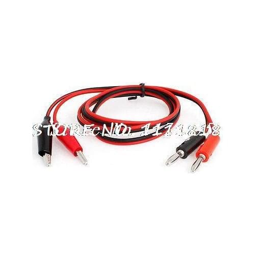 Double Crocodile Clip Banana Plug Multimeter Test Lead 1m 901913-WYBCSX