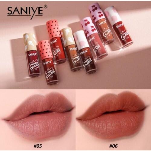 Lip Glaze Velvet Matte Lip Gloss Tint Stain Natural Permanent Sweatproof Charming Lips Korean Beauty Makeup Cosmetic TSLM