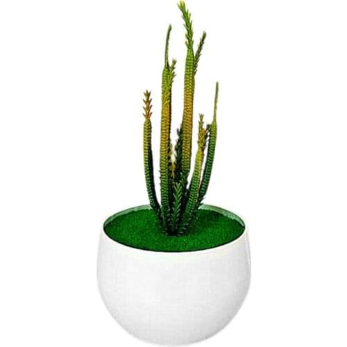 1 Set Fake Plant Realistic Green PVC Artificial Succulent Plant for Home Bonsai Artificial Flowers in Pot