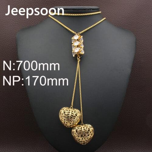 Jeepsoon Fashion Stainless Steel Jewelry For Woman 700mm Long Sweater Chain Necklace High Quality Newest NEIFCLCD