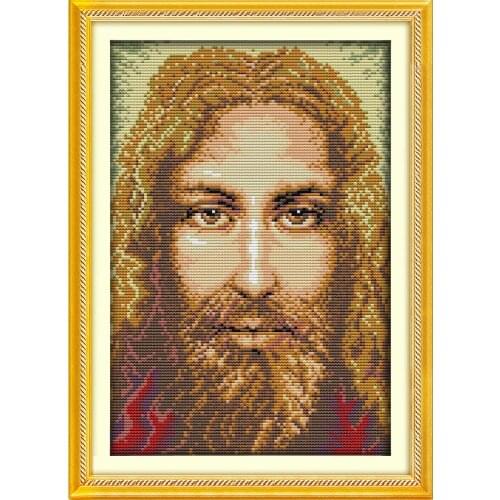 Joy Sunday Religious Figure (8) Chinese Cross Stitch Kits Ecological Cotton Stamped Printed 11CT DIY Wedding Decoration For Home