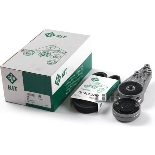 INA Serpentine Alternator Belt Tensioner Pully Kit Set For VW Passat Audi A4 1.8 058 903 133 D / 06B 903 137 E
