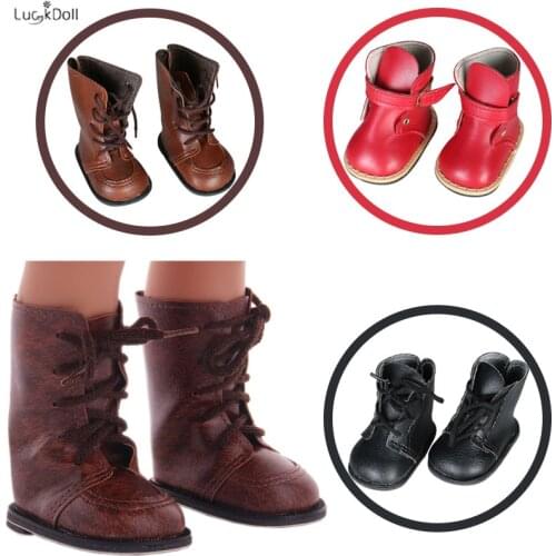 3 Colors Beautiful Leather Boots Fit 18 Inch American&43 CM Baby Doll Clothes Accessories,Girls Toys,Generation,Birthday Gift