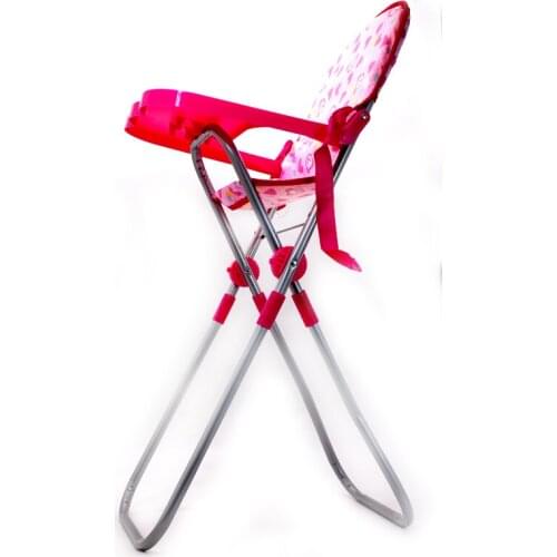 Reborn Baby Doll Dining High Chair Plastic Folding Furniture Toy Portable Foldable Childrens Play House Toys