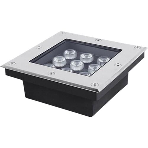 Square Ground Landscape Colorful Led Buried Lamp Lawn Light Waterproof Ip65 Outdoor Laminate Flooring Underground Deck Light