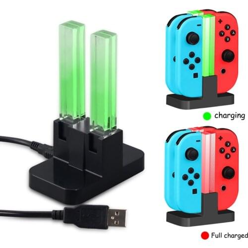 Nintend Switch LED USB Charging Dock Station Charger Stand for Nintendo Switch 4 Joy-Cons Controller 4 In 1 Charging Stand