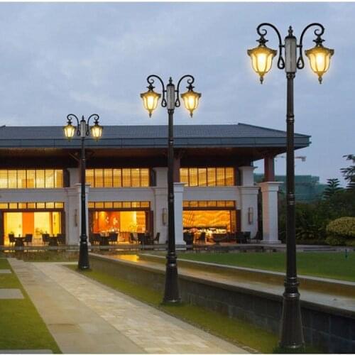 2.8m Outdoor Vintage Two Arms Post Light Or Garden Street Light