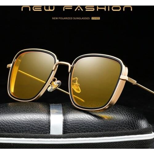 Iboode Men Vintage metal Polarized Sunglasses Classic Brand Sun glasses Coating Lens Steampunk Driver Eyewear For Men/Women