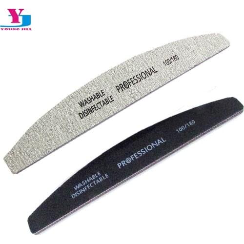5Pcs/Set Nail File Sanding Buffer Block 100/180 Pedicure Manicure Buffing Polish Beauty Tools Professional Nail Files Grey Boat