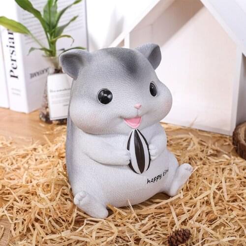 Resin Hamster Piggy Bank Home Decorations ChildrenS Room Cute Furnishings