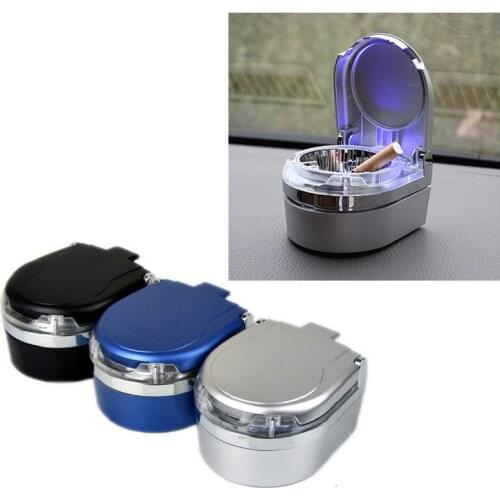 Practical Car Ashtray Convenient and Fashionable Automobiles Ashtray With Lid LED Light Interior Ash Tray Vehicle Decoration