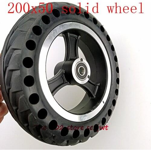 Size 8 inch Bee Hive Holes Solid Tire 200x50 8x2" solid Tire with alloy wheel hub For Electic Scooter Motorcycle ATV Moped Parts