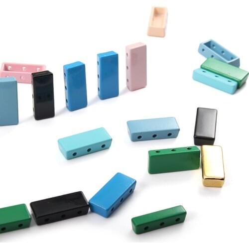 Multicolor Enamel Tile Accessories Beads Kit Box Rainbow Stackable Tile Bracelet for DIY Woman Bracelet Jewelry Making
