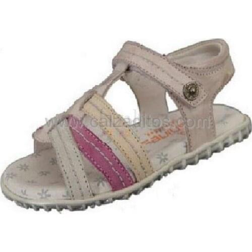 Multi-colored leather sandals for girl, from Andanines
