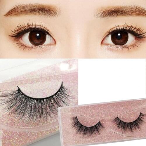 1 Pair Eyelash Imitation Thick Natural Effect Handmade Mink Hair Eye Lash for Girl 3D Eyelashes Natural Thick Long False Eyelash